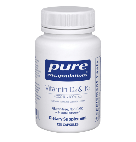 PURE Vitamin D3 & K2 120's