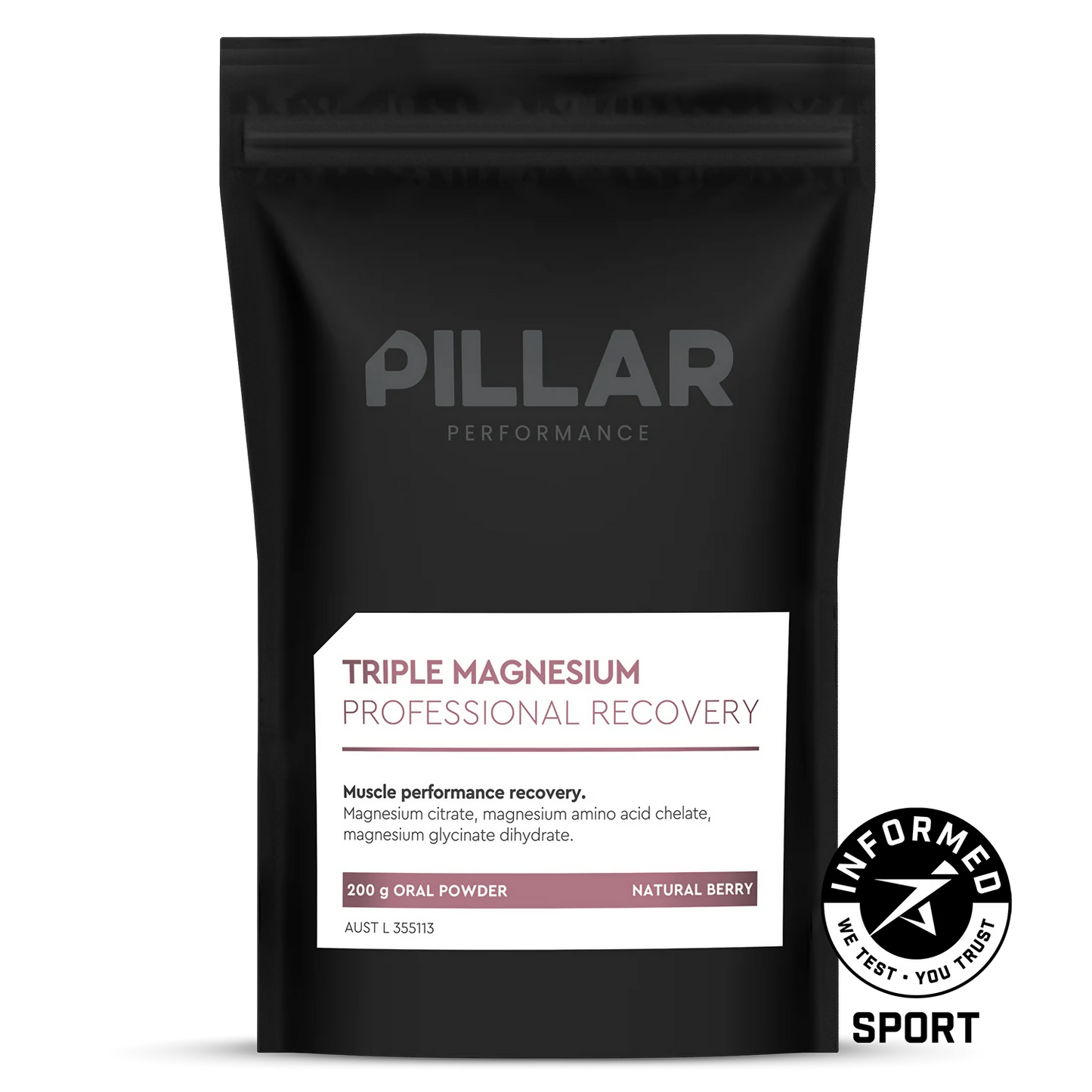 TMPR200P-P_Triple Magnesium Professional Recovery Powder Berry - Pouch (200g)