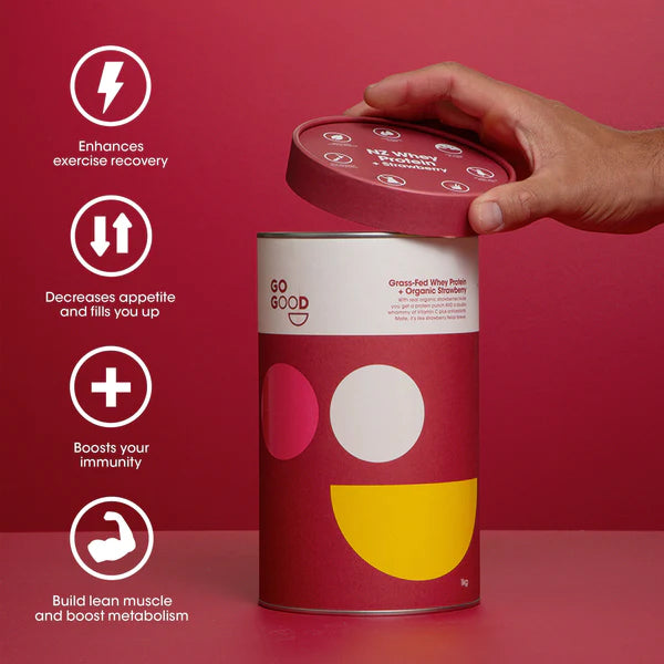 Go Good Whey Protein + Organic Strawberry 500g