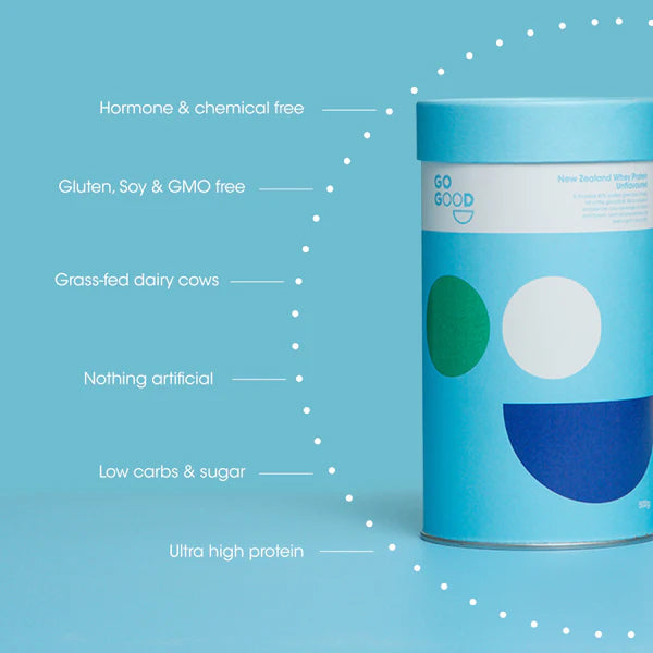 Go Good Whey Protein Powder + Unflavoured 500g