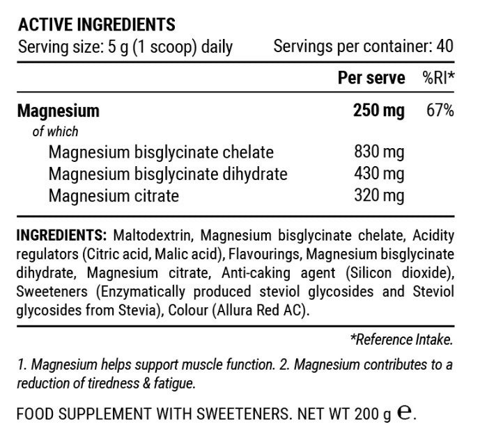Triple Magnesium - Berry Powder_Ingredient