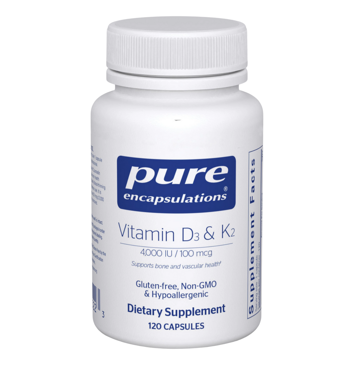 PURE Vitamin D3 & K2 120's