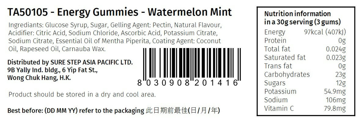 TA50105-Energy Gommes - Watermelon Minth
