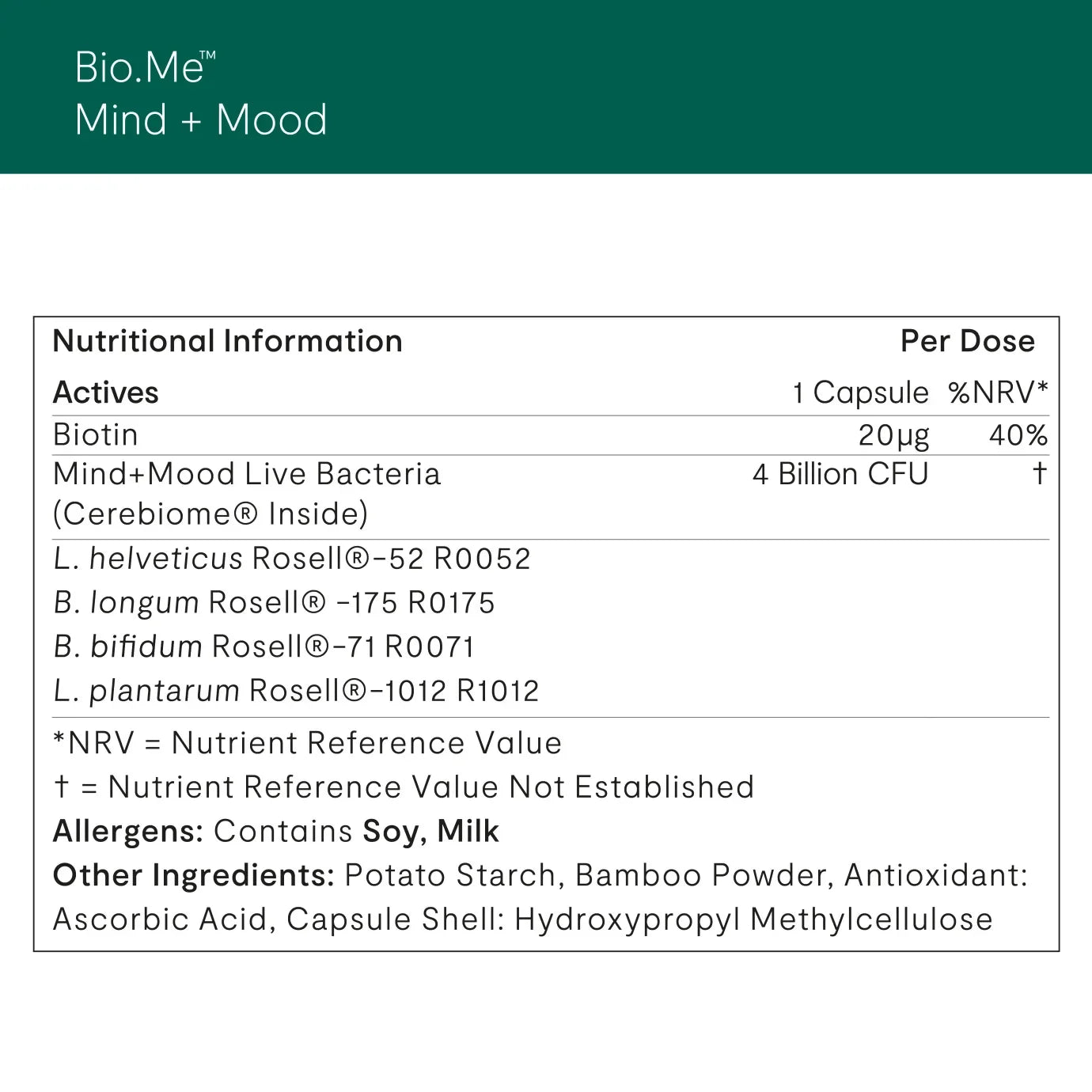 Bio.Me Mind + Mood Label