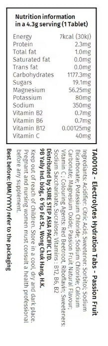 TA00102-Electrolytes Hydration Tabs - Tropical