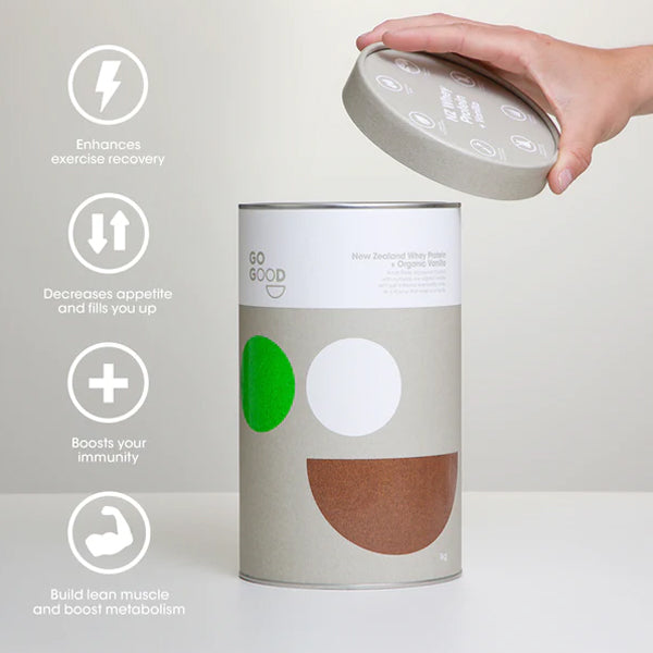 Go Good Whey Protein Powder + Organic Vanilla 500g