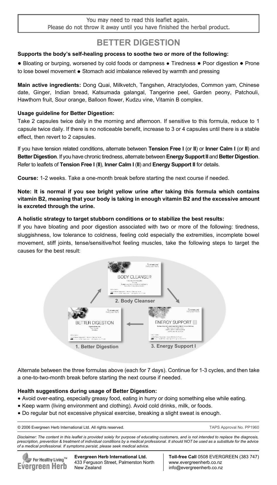 Evergreen Herb Better Digestion